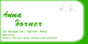 anna horner business card